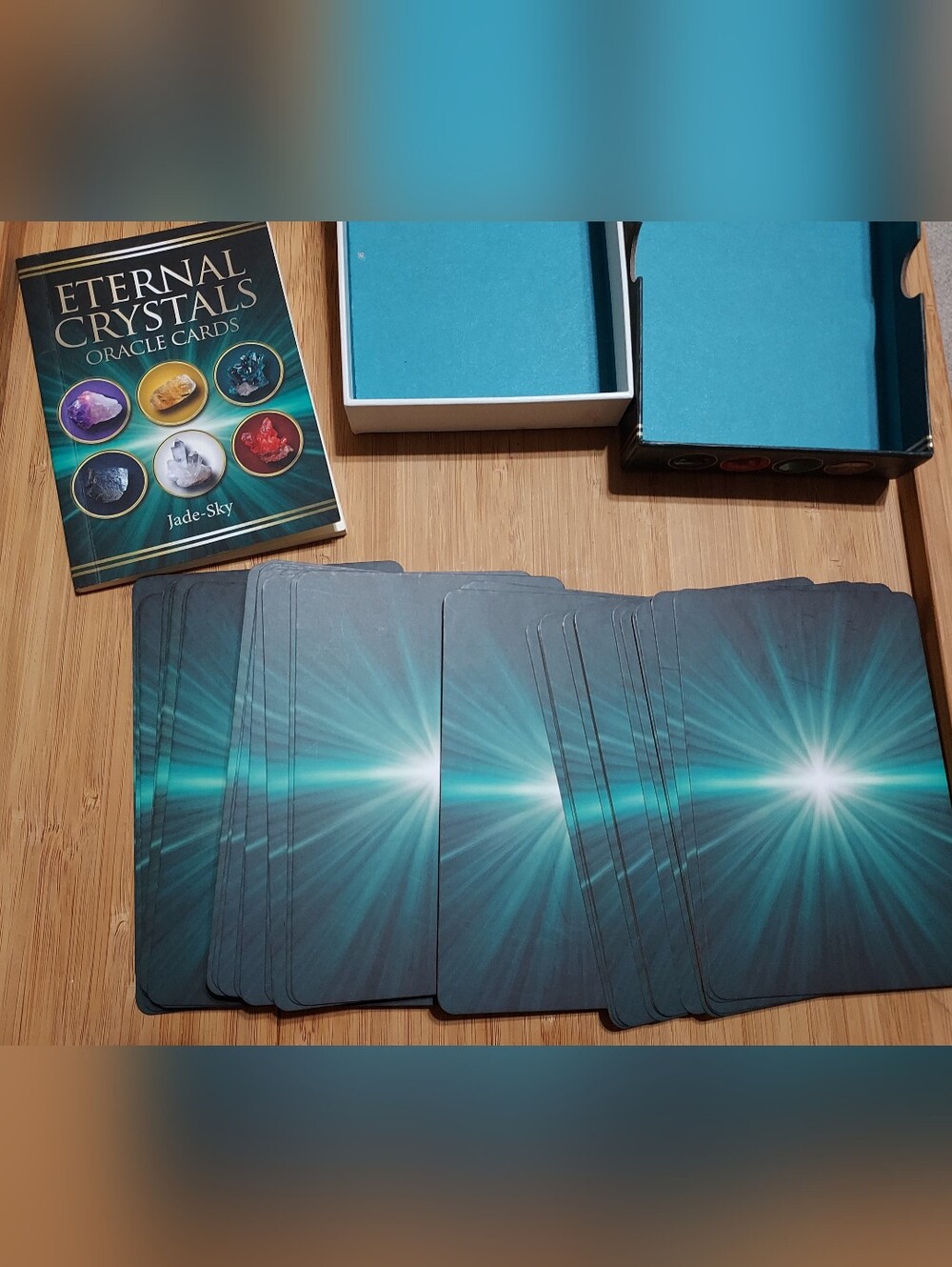 Eternal Crystals Oracle Cards — Teal Deck by